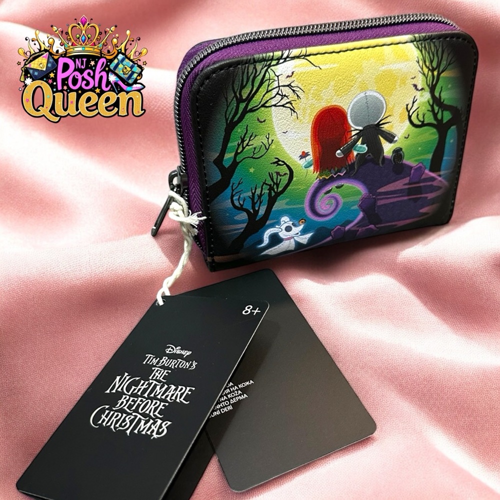 Loungefly The Nightmare Before Christmas Jack & Sally Doll Zip Around Wallet - Picture 9 of 9